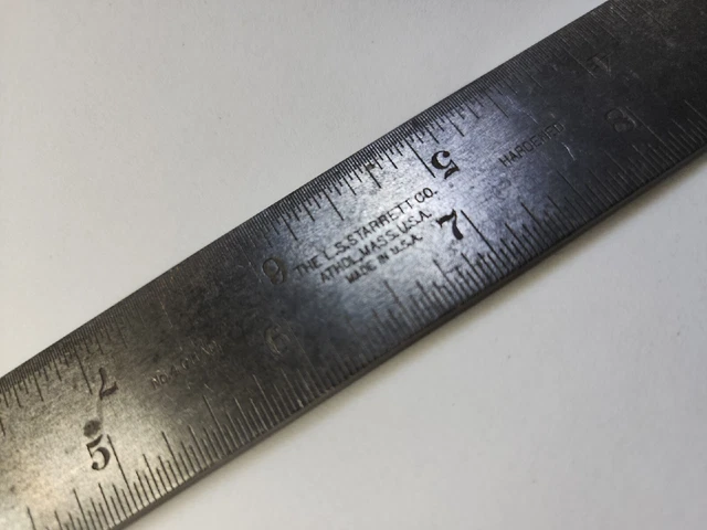 Starrett No.4 grad, 12" Long 1" Wide combination square rule Slotted For Square Starrett No.4 grad, 12" Long 1" Wide combination square rule Slotted For Square