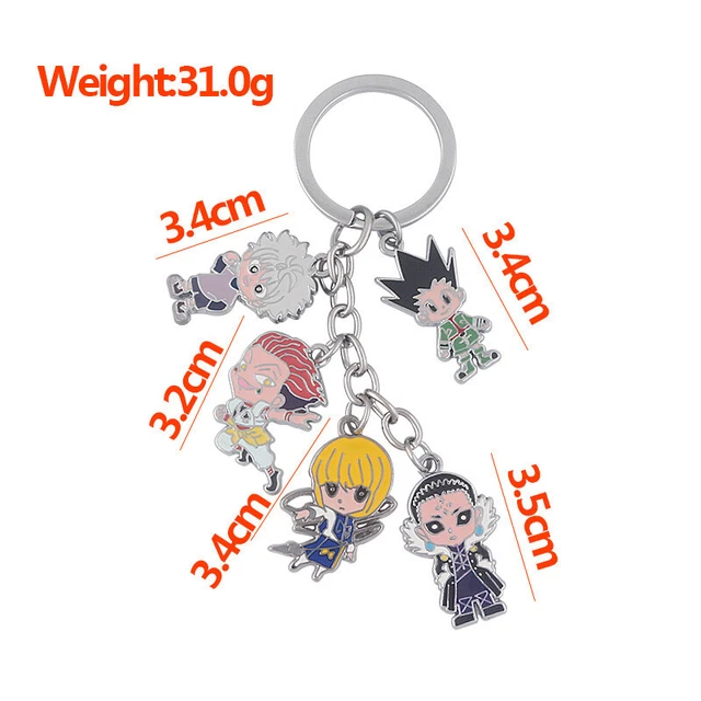 Templom SIX Hunter X Hunter Porte-clés en métal avec pendentif en forme de figurine animée japonaise Templom SIX Hunter X Hunter Porte-clés en métal avec pendentif en forme de figurine animée japonaise