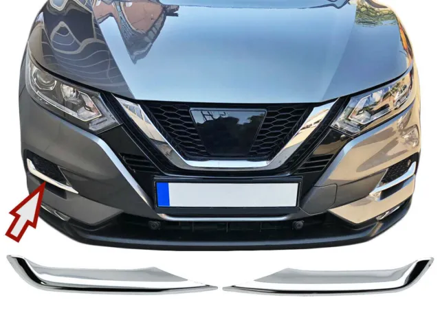 Edelstahl Blenden Stoßstange Grill passend für NISSAN QASHQAI II Facelift| 2017