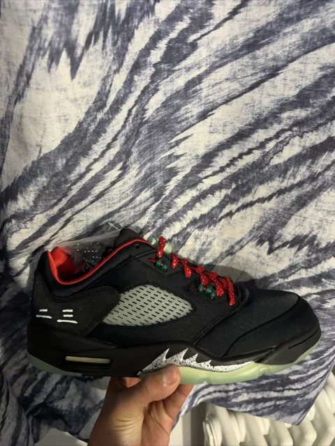 NIKE Air Jordan 5 Retro Low SP X CLOT  - Black/Jade/Fire red - BRAND NEW IN BOX