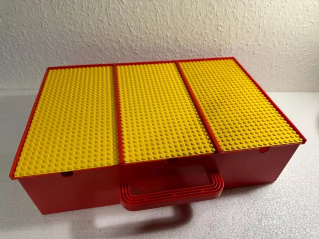 ( GMK ) Lego Sortierkasten ( rot ) Sortierbox Sammelkoffer 3 Platten ( gelb )