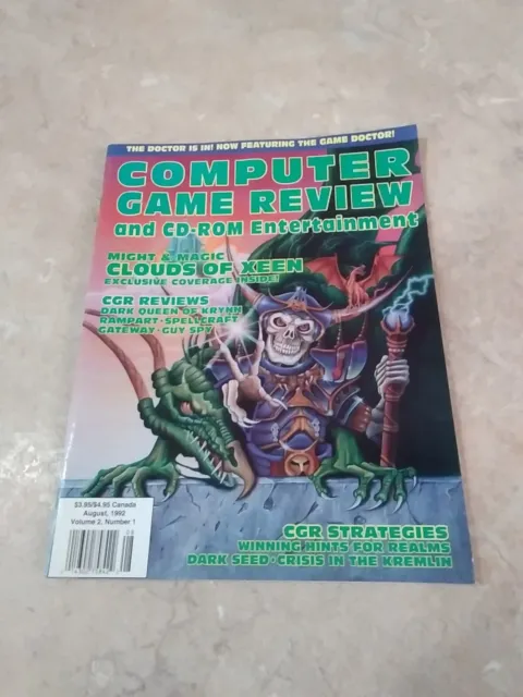 Computer Game Review (Aug 1992) Vol 2 No 1 magazine Might & Magic Dragonlance
