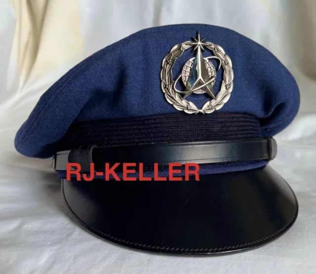 US American Air Space Force Military Officers Visor Peaked Hat Cap Sz:7-1/4