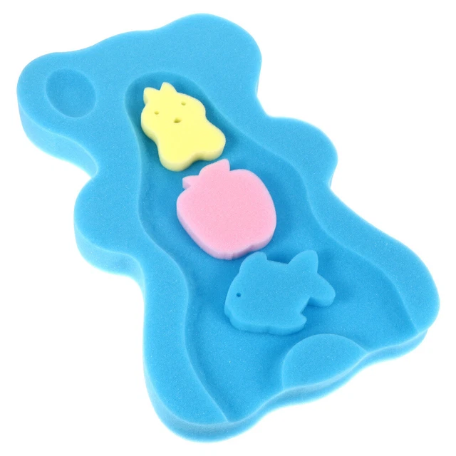 Baby Bath Sponge Support Infant Bath Cushion Comfy Skid Proof Bathing Mat
