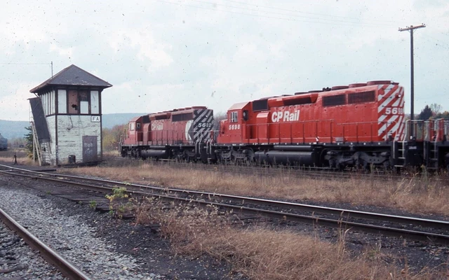Delaware & Hudson FA Tower Oneonta,NY Orig Kodachrome Slide G55