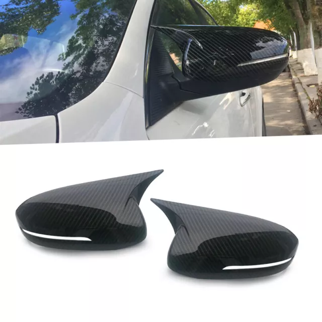 2x Carbon Fiber Look Rearview Mirror Cover Cap Fit for For Kia Optima K5 11-15