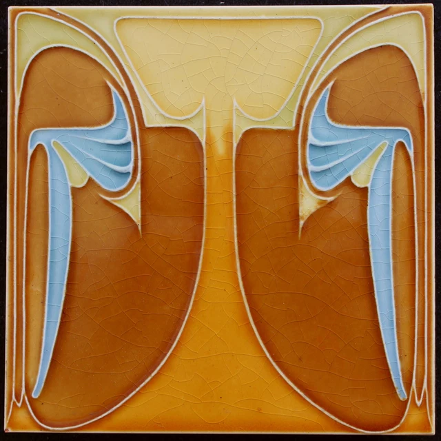 Attractive Original  Art Nouveau tile C 1900 Servais Werke