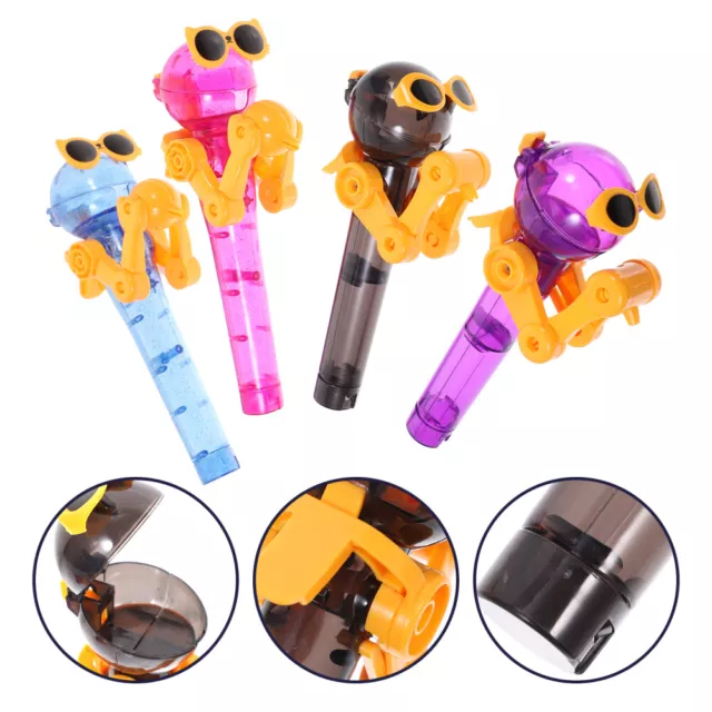 4 Pcs Sugar Robot Abs Toddler for Lollipop Holder