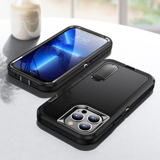 For iPhone 15 14 Pro Max 13 12 Rugged Case Heavy Duty Hybrid Protection Stand