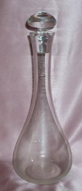 Bar ~ Elegant Tall Glass Decanter ~ Estate Collectable