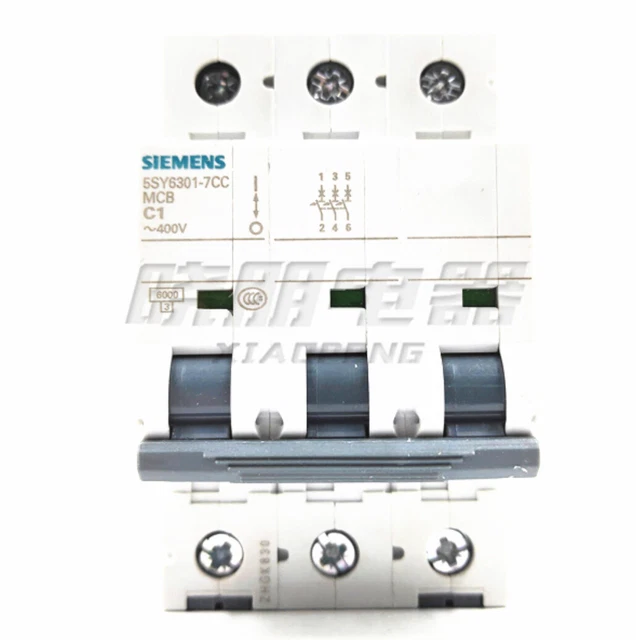 SIEMENS AC MINIATURE Circuit Breaker MCB 3P 1A 5SY63017CC C1 68.00