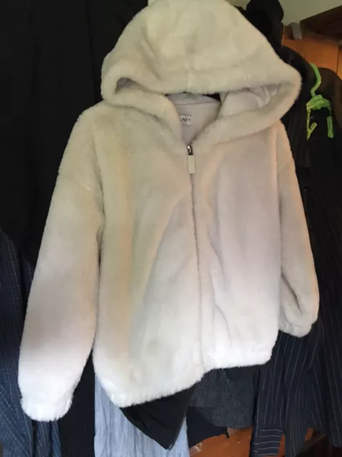 Girls Warm Teddy Soft Fur Jacket Age 6-7 Yrs