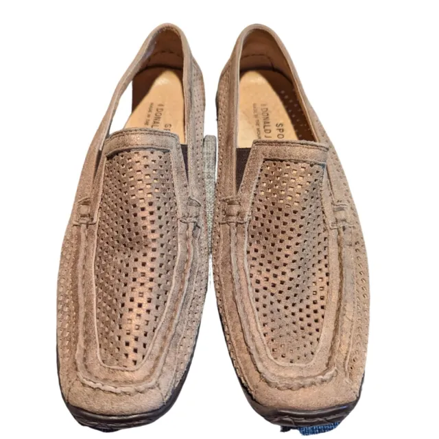 Donald J Pliner Women's Tan Sport Perforated Loafers - Size 8M - Made in Italy