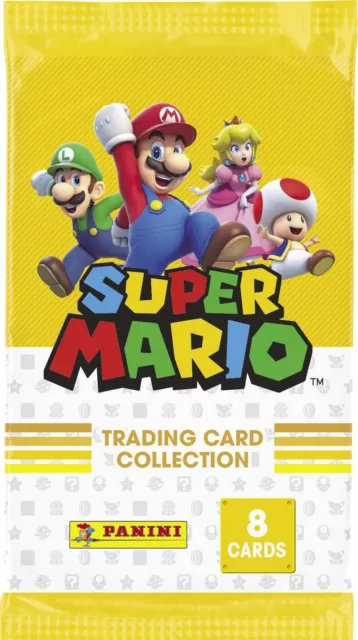8 Panini Super Mario Trading Cards | 1 Pack de 8 cartes à collectionner (2022)