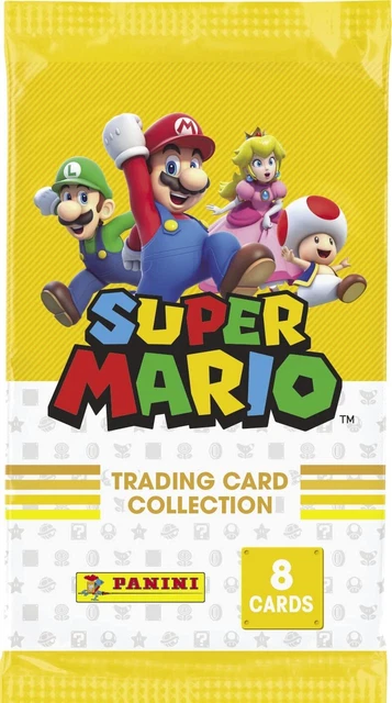Blister 4 Pochettes Cartes Panini Super Mario - Collection Trading Cards - Jeu Et Collection