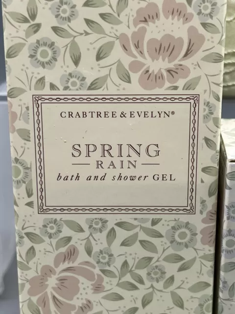 Crabtree & Evelyn Spring Rain Body Lotion Bath and Shower Gel and Bath Soap Gift