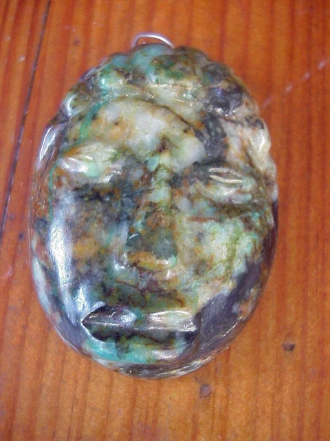 Pre Columbian Carved Jade face