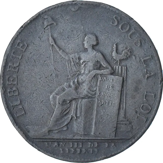 [#1178942] Frankreich, Monneron de 2 Sols, 1791 / AN 3, Birmingham, S+, Kupfer