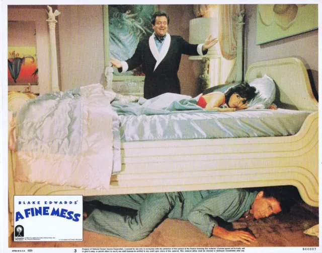 A FINE MESS Original Lobby Card 3 Ted Danson Howie Mandel Richard Mulligan