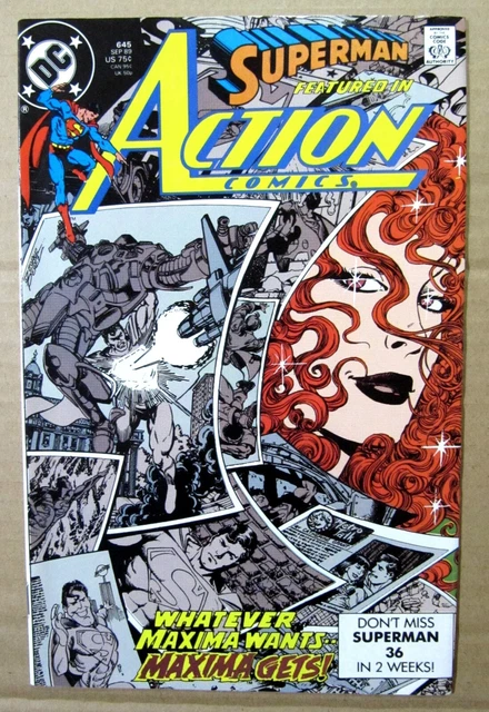 Superman Action Comics #645 1989 Dc Copper Age George Perez John Byrne - Maxima