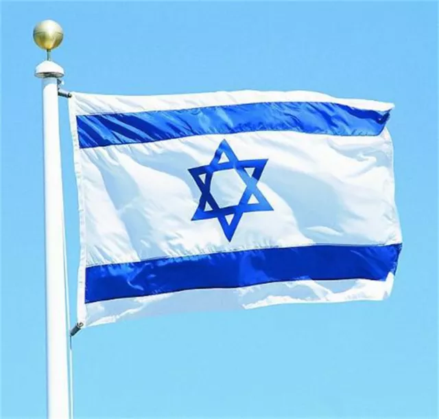 Israeli Flag Fade Proof Canvas Header And Double Stitched Flags Polyester Canvas