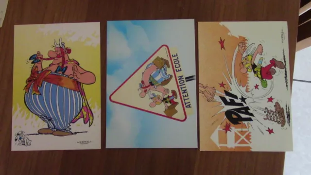 ASTERIX 3 CARTES POSTALES FRANCECO 1984 abcd_fr