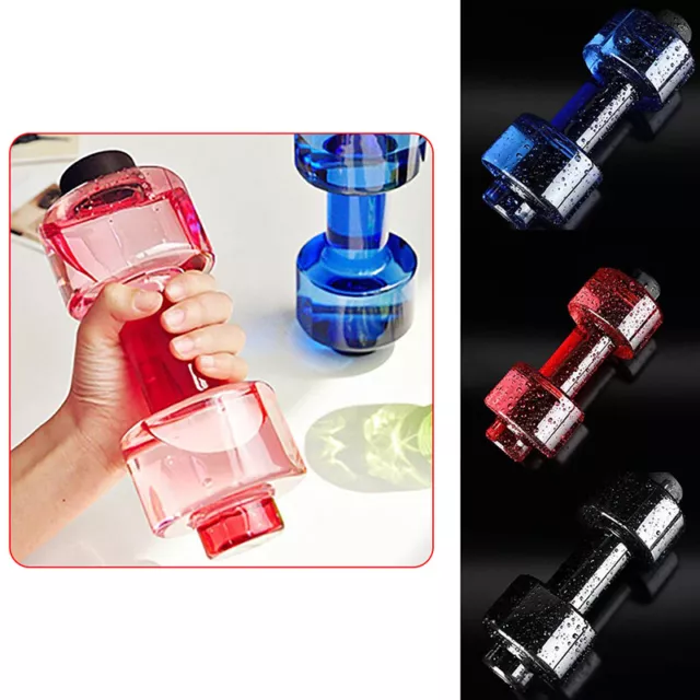 Bottiglia di plastica con manubri 550ML Bottiglie d'acqua sportive portatili