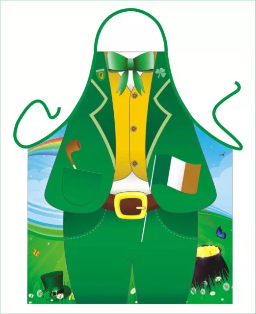 Men's Sexy Novelty Apron, Irish Leprechaun, St Patrick's Day