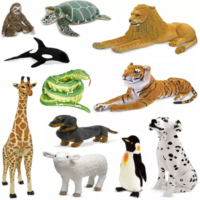 Plush Toys - Dog Tiger Lion Animal Kingdom Plush Cuddly Toy - Melissa & Doug