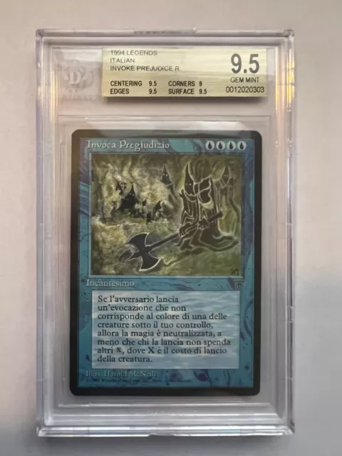 Invoke "Prejudice" Italian BGS 9.5 Legends Magic the Gathering MTG Gem Mint