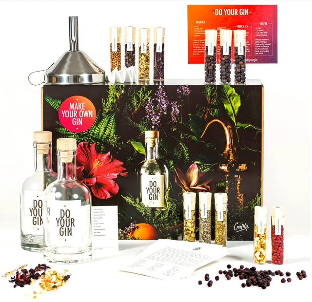 KIT PER FARE GIN - 12 BOTANICI INFUDONO IL TUO - Set regalo Gin Lovers