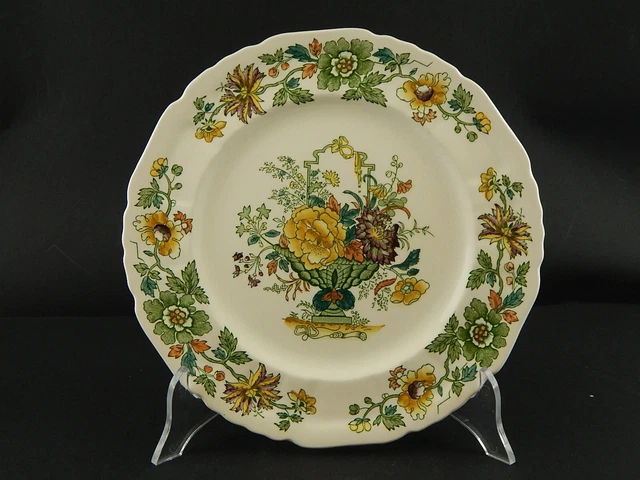 Antico Raro Piatto Piano Cm 25,5 Ceramica Inglese Mason’s Decoro Mano Strathmore