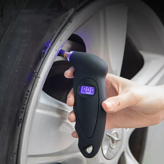 Digital Tire Air Pressure Gauge Meter Tester Bike Car Truck LCD Display 150 PSI