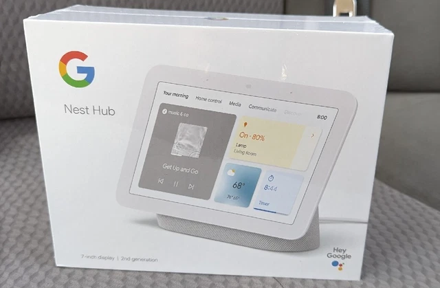 Google Nest Hub 2nd Gen.  7" Smart Display -  Chalk - GA-01331-US New In Box