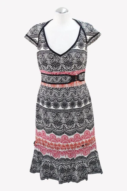Karen Millen Robe Femmes Gr. 38 (Royaume-Uni 12) Bariolé Shiftkleid Robe De C