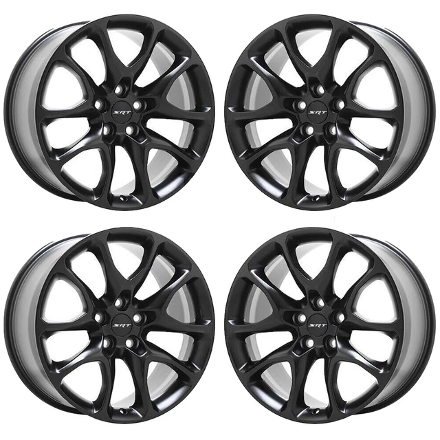 20& DODGE DURANGO Hellcat SRT Satin Black wheels rims Factory OEM set ...
