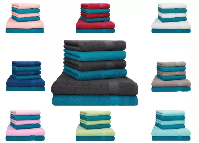 Betz 6-tlg. Handtuch-Set 2-farbig PALERMO  2 Liegetücher 4 Handtücher  Baumwolle