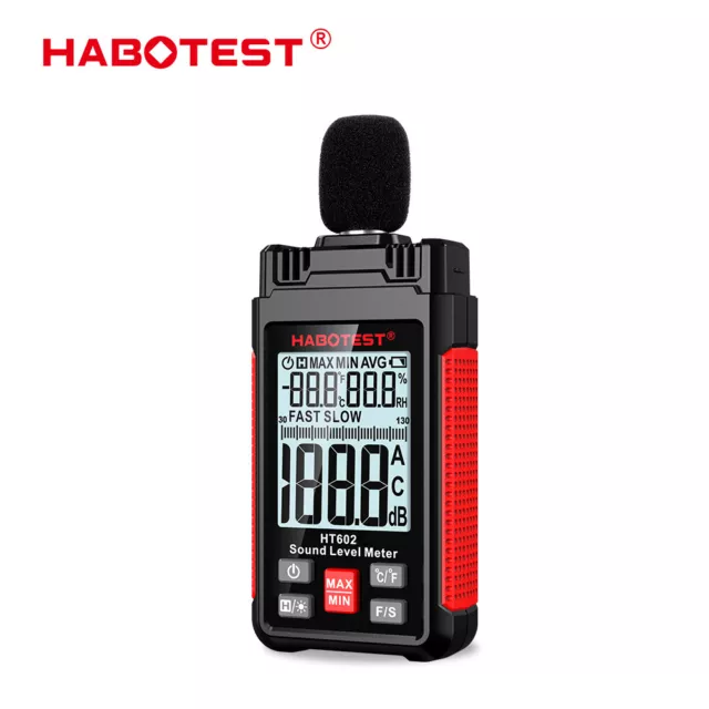 HABOTEST HT602 Sound Level Meter Sound Decibel Meter Noise Level Monitor