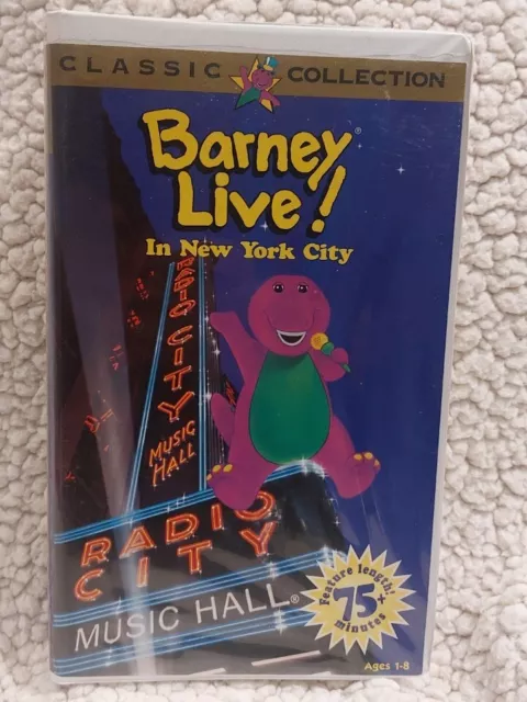CLASSIC COLLECTION BARNEY Live! In New York City, VHS Video Sing Along ...