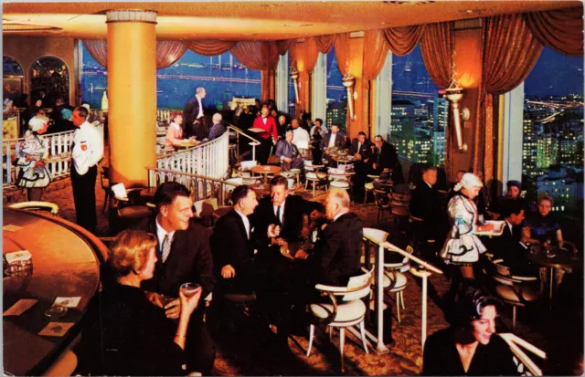 San Francisco CA Fairmont Hotel & Tower Crown Room Cocktail Lounge Postcard G54