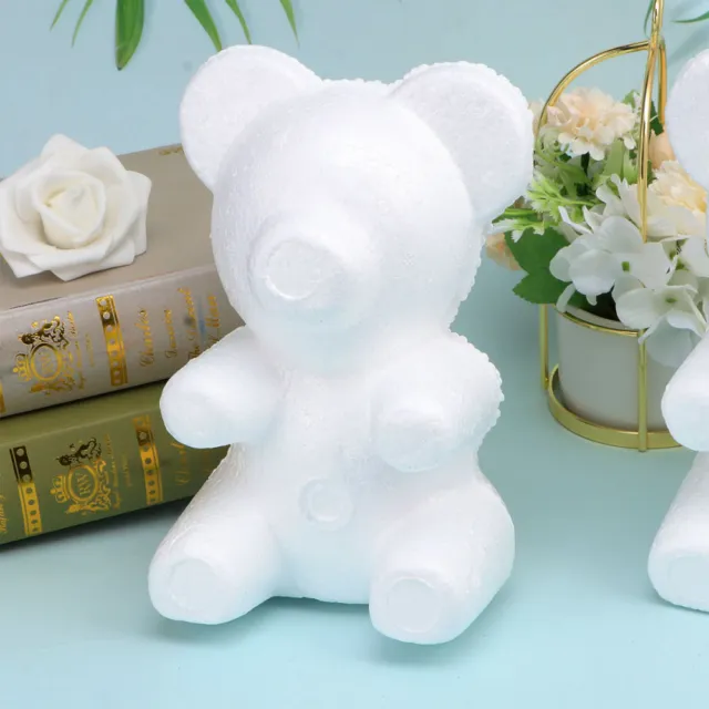 2 piezas bolas de poliestireno blanco modelo regalos de crismas de oso adorno de oso