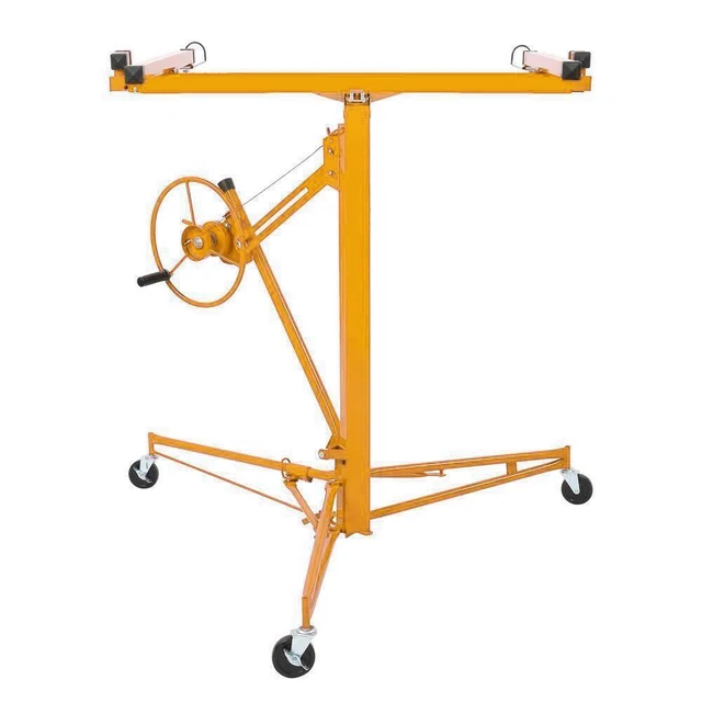 16FT Drywall Lift Plasterboard Panel Rolling Lifter Lockable Industrial Tool NEW