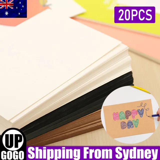 20/40pcs Blank Flat Cards Thick Card Stock 300gsm DIY Handmake Paper 100*148mm