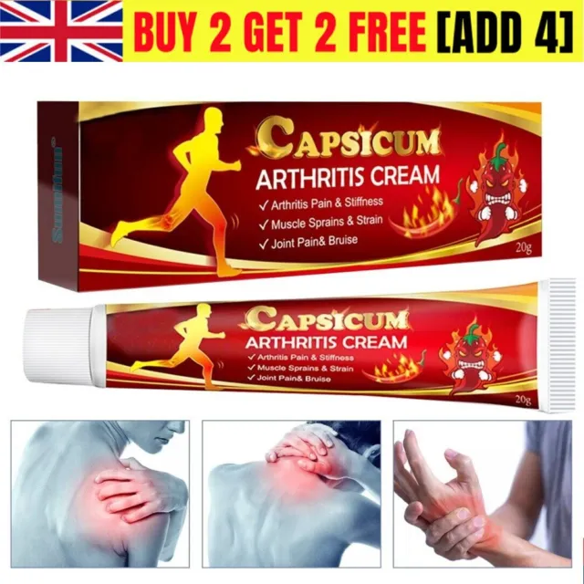 Capsaicin Hot Rheumatoid Arthritis Joint Pain Relief Capsicum 20g UK