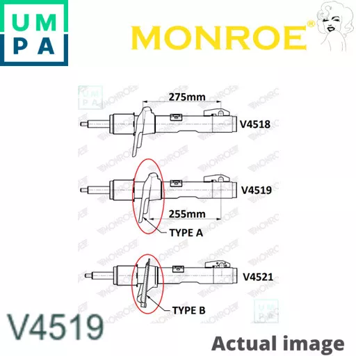 SHOCK ABSORBER FOR FORD TOURNEO/CUSTOM/V362/Bus TRANSIT/Van/V363 DRFG 2.2L 4cyl