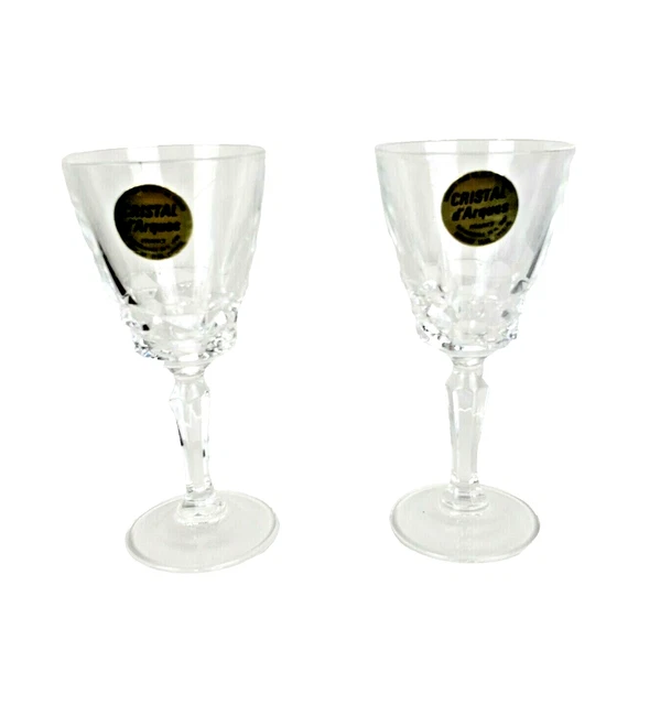 Cherbourg French Lead Crystal Set 2 Cordials NWT