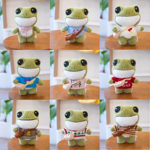 Gift For Friend Cute Kawaii Soft Stuffed Plush Frog Pattern Green Frog Plushies