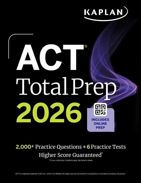 ACT TOTAL PREP 2026: Includes 6 Full Length Tests, 2,000+ Practice ...