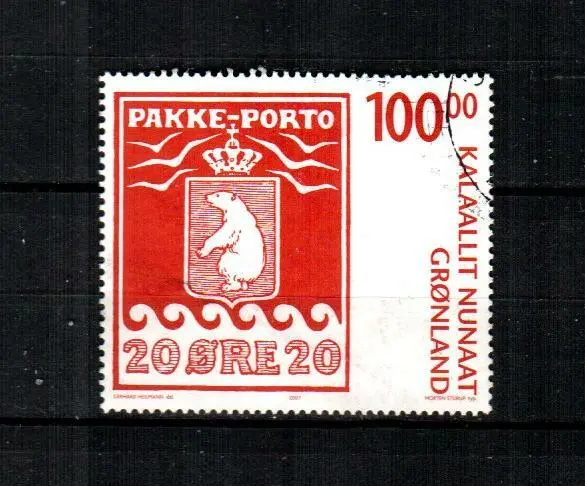 GREENLAND Scott's 497 ( 1v ) Parcel Post Stamp Centenary F/VF Used ( 2007 )