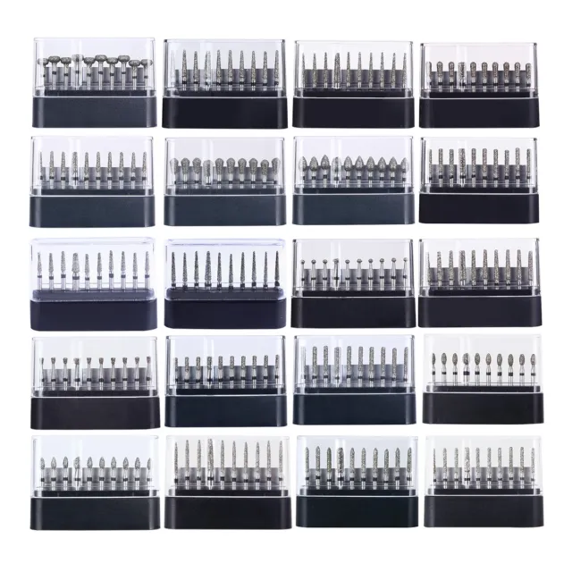 AZDENT Dental Diamond Bur Tips Set Drills Burs For High Speed Handpiece